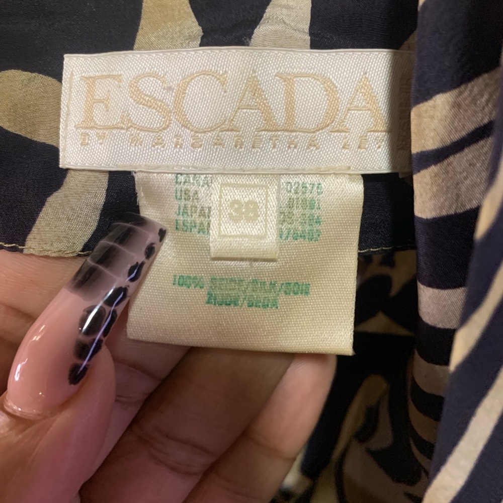 Vintage Escada Silk Blouse - Size 8 - Picture 4 of 9